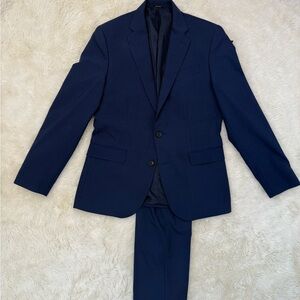 jf j.ferrar Navy Blue Two-Button Blazer - Classic Tailored Sport Coat